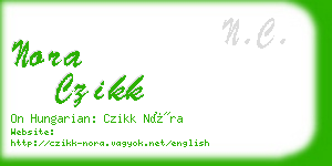 nora czikk business card